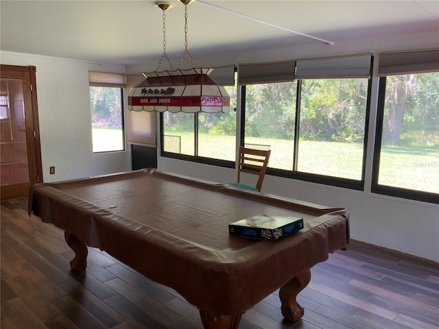 819 Satinleaf Ave, Oldsmar, FL 34677 - recreation room with billiards and wood finished floors