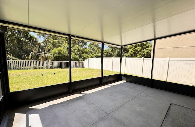 12717 Lemon Pepper Dr, Riverview, FL 33578 - unfurnished sunroom featuring view of scattered trees