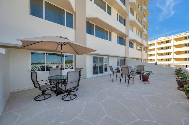 view of patio featuring outdoor dining space