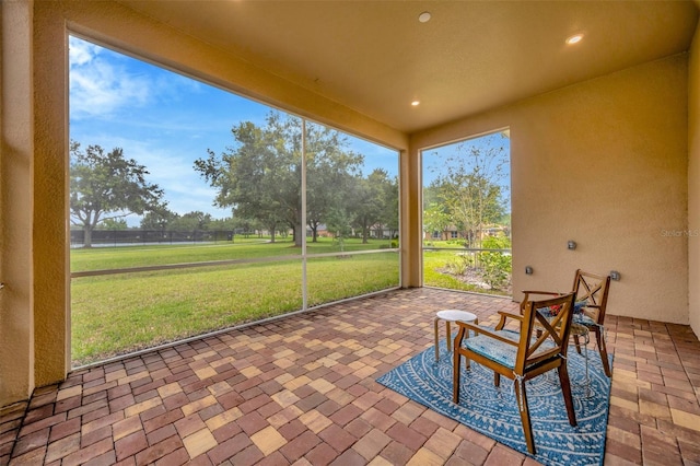 view of sunroom / solarium