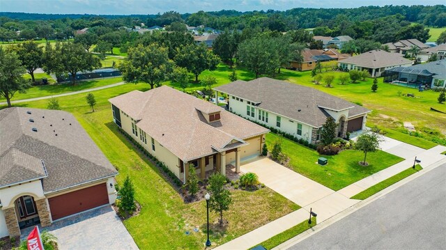 aerial view with a residential view