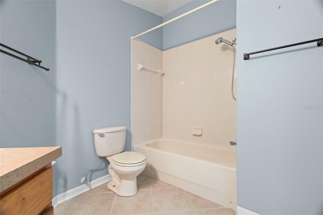 19232 Barred Owl Ct, Land O Lakes, FL 34638 - bathroom featuring vanity, tub / shower combination, and tile patterned floors