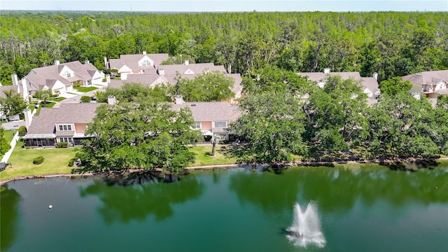 3611 Pine Knot Dr, Valrico, FL 33596 - aerial view with a water view, a residential view, and a forest view
