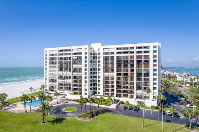1460 Gulf Blvd Unit 406, Clearwater Beach, FL 33767 - view of building exterior featuring a view of the beach and a water view