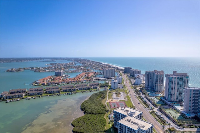 1460 Gulf Blvd Unit 406, Clearwater Beach, FL 33767 - birds eye view of property with a water view and a view of city