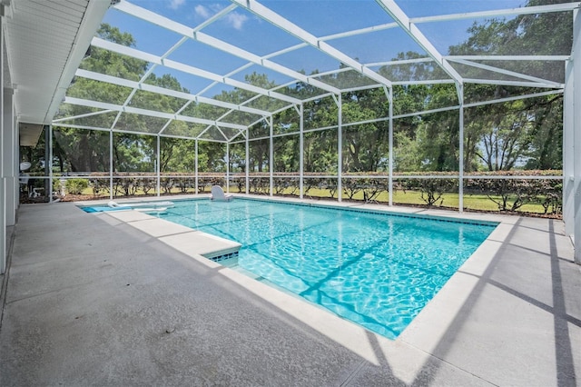 25601 Hutcheson Ln, Sorrento, FL 32776 - outdoor pool featuring a patio and glass enclosure