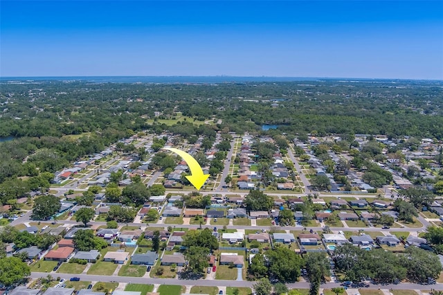 bird's eye view featuring a residential view