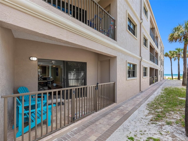 view of property with a water view
