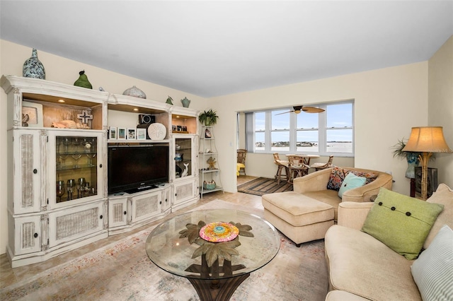 5108 Brittany Dr S Unit 607, Saint Petersburg, FL 33715 - living room with a ceiling fan