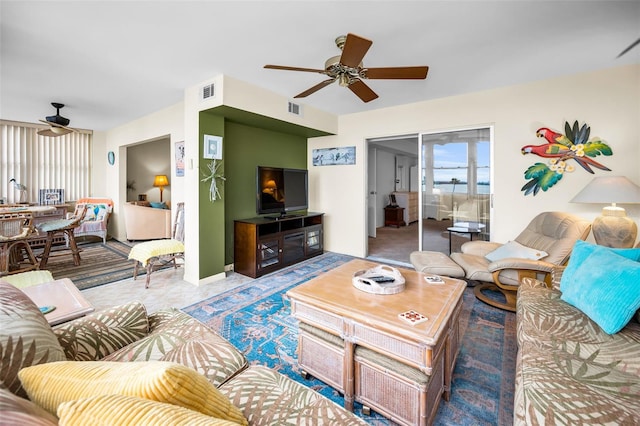 5108 Brittany Dr S Unit 607, Saint Petersburg, FL 33715 - living room with a ceiling fan