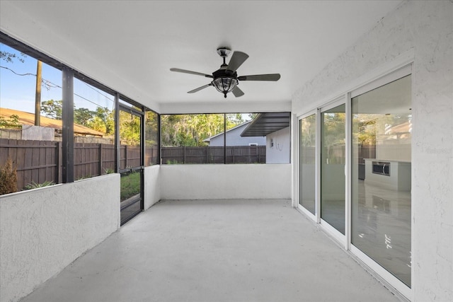 4175 N Concord Dr, Crystal River, FL 34428 - unfurnished sunroom featuring ceiling fan