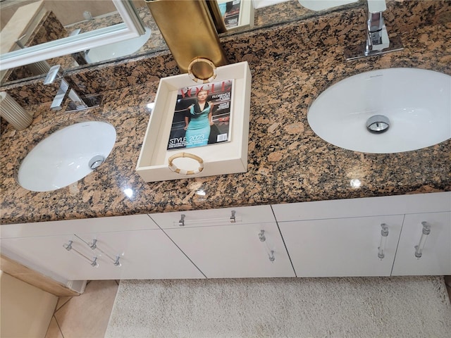 824 Greenbelt Cir, Brandon, FL 33510 - bathroom featuring vanity and tile patterned floors