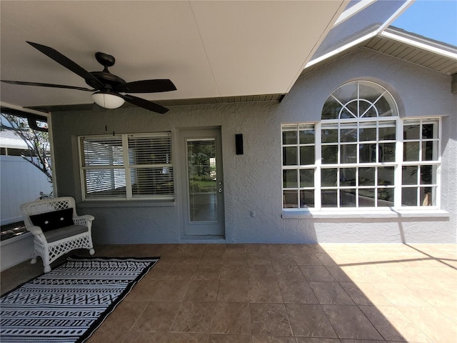 824 Greenbelt Cir, Brandon, FL 33510 - view of patio / terrace with ceiling fan