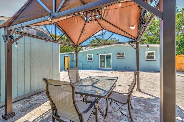 3045 Stratford Dr, Largo, FL 33771 - view of patio / terrace with a gazebo and fence