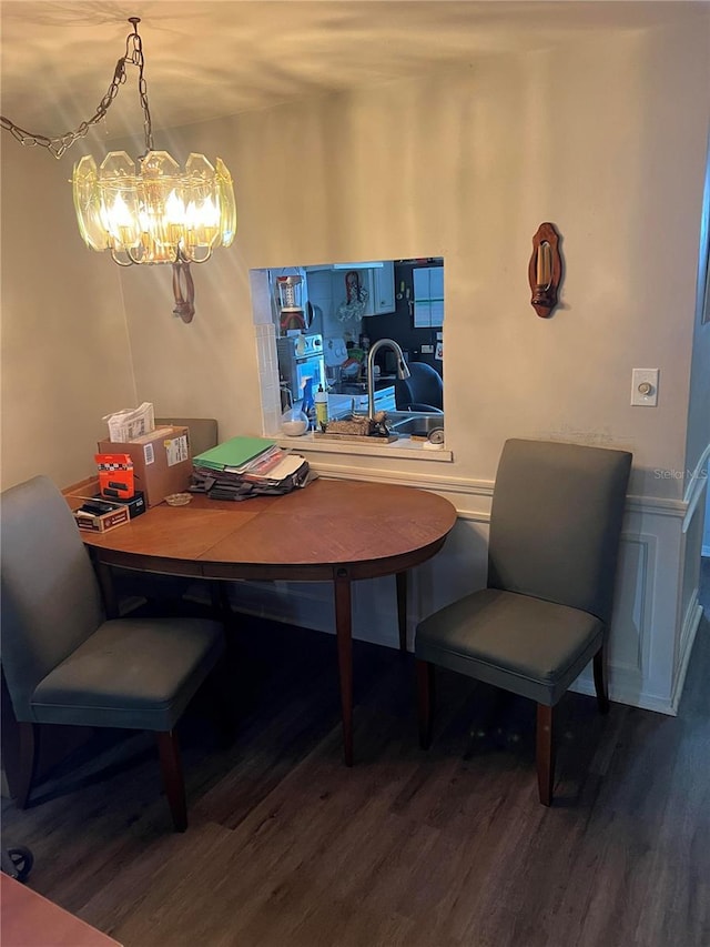 4237 Tamargo Dr Unit 4237, New Port Richey, FL 34652 - dining room with a notable chandelier and wood finished floors