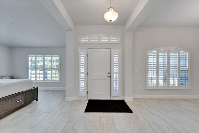 5419 Knights Landing Dr, Lakeland, FL 33810 - entrance foyer with baseboards and light wood-style floors