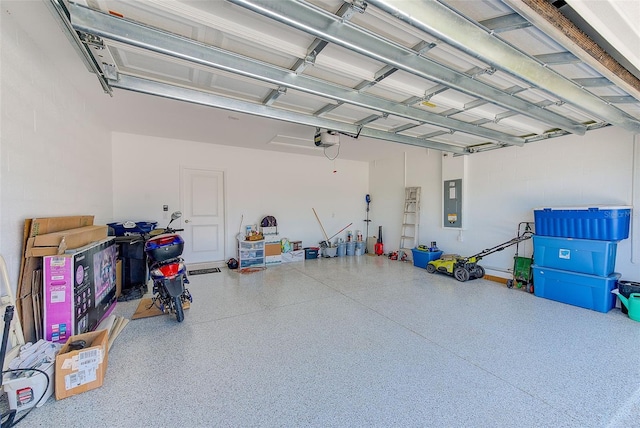 6333 Milestone Loop, Palmetto, FL 34221 - garage with a garage door opener and electric panel