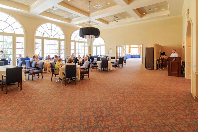 community lobby with visible vents