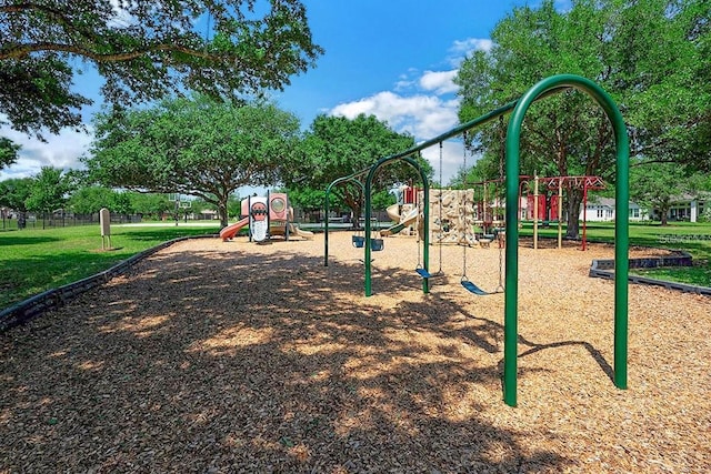 view of community jungle gym