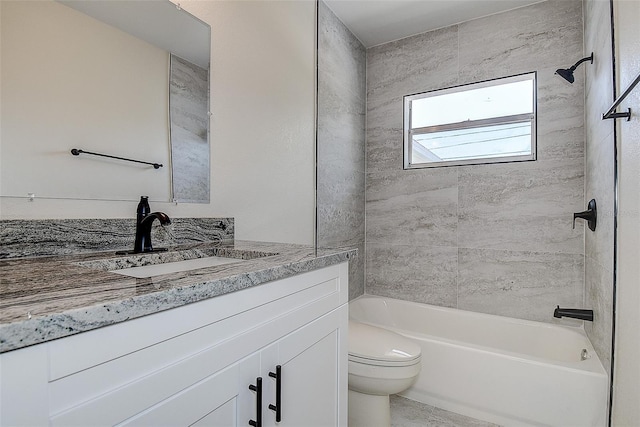 3841 Wahoo Dr SE, Saint Petersburg, FL 33705 - bathroom featuring toilet, shower / tub combination, and vanity
