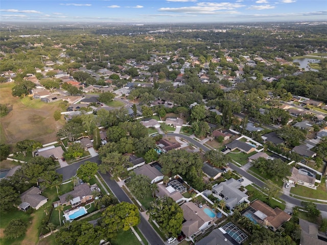 aerial overview of property's location with nearby suburban area