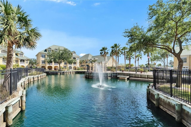 6451 Sunset Bay Cir, Apollo Beach, FL 33572 - view of pool featuring a water view, a residential view, and fence
