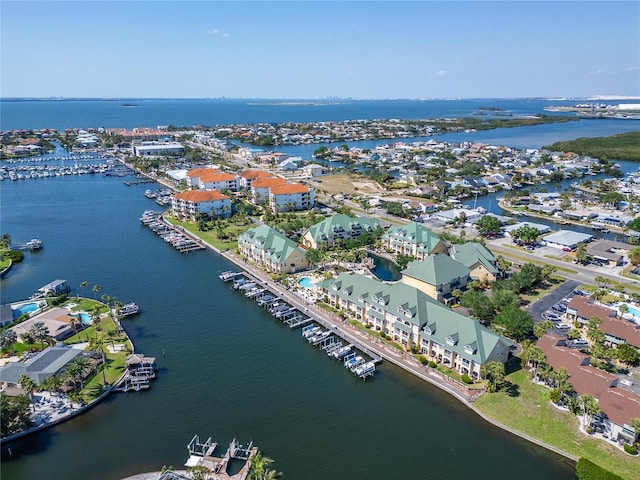 6451 Sunset Bay Cir, Apollo Beach, FL 33572 - drone / aerial view with a water view