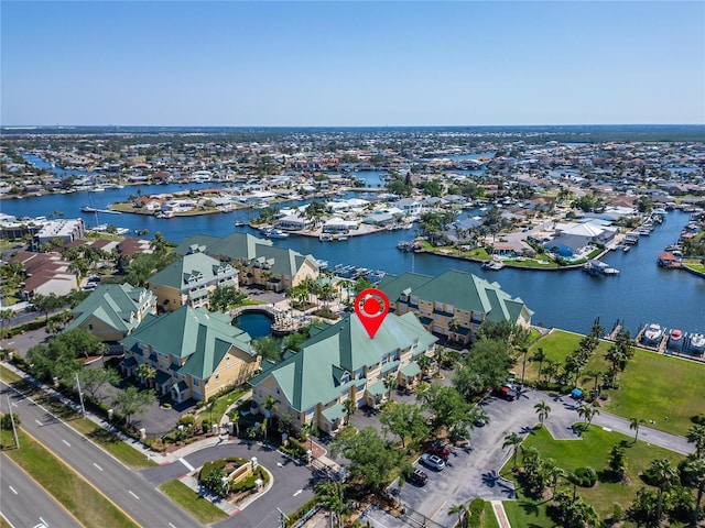 6451 Sunset Bay Cir, Apollo Beach, FL 33572 - aerial view featuring a water view and a residential view