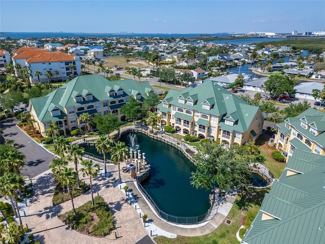 6451 Sunset Bay Cir, Apollo Beach, FL 33572 - bird's eye view with a residential view and a water view
