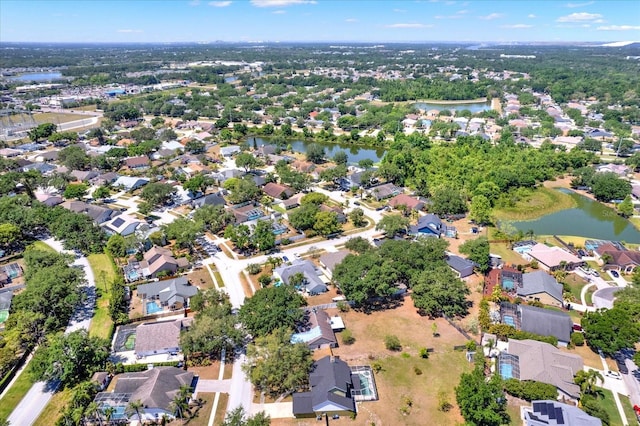 9603 Sunnyoak Dr, Riverview, FL 33569 - aerial view featuring a residential view and a water view