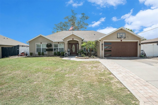 13416 Algoma Ave, Spring Hill, FL 34609 - ranch-style home featuring stucco siding, a garage, and concrete driveway