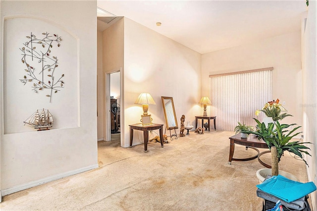 6130 Whimbrelwood Dr, Lithia, FL 33547 - sitting room featuring carpet floors and baseboards