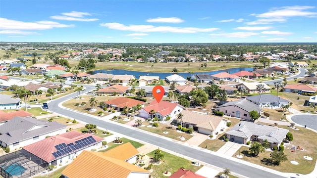 1969 Wolf Laurel Dr, Sun City Center, FL 33573 - bird's eye view featuring a water view and a residential view