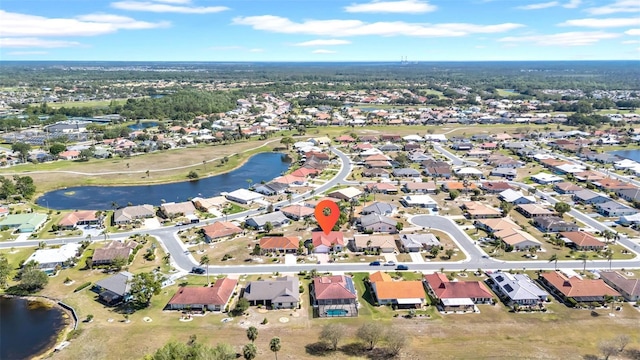 1969 Wolf Laurel Dr, Sun City Center, FL 33573 - drone / aerial view featuring a water view and a residential view