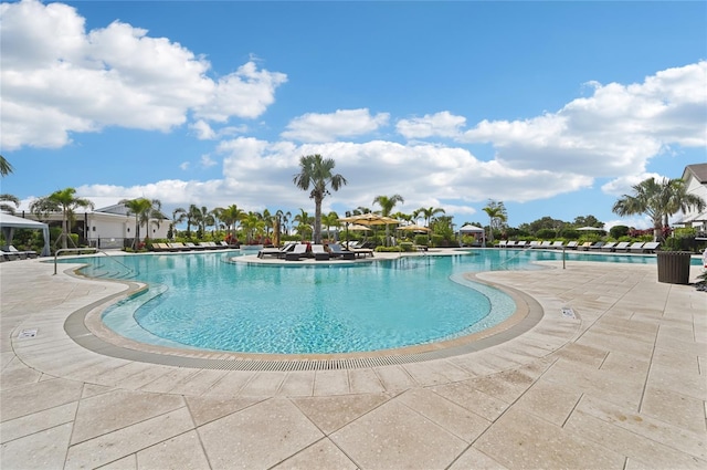 16709 Barnwood Pl, Bradenton, FL 34211 - community pool featuring a patio