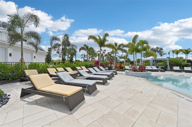 16709 Barnwood Pl, Bradenton, FL 34211 - outdoor pool with a patio and a gazebo