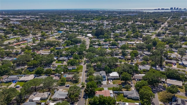 1469 S Hillcrest Ave, Clearwater, FL 33756 - aerial view of property and surrounding area with nearby suburban area