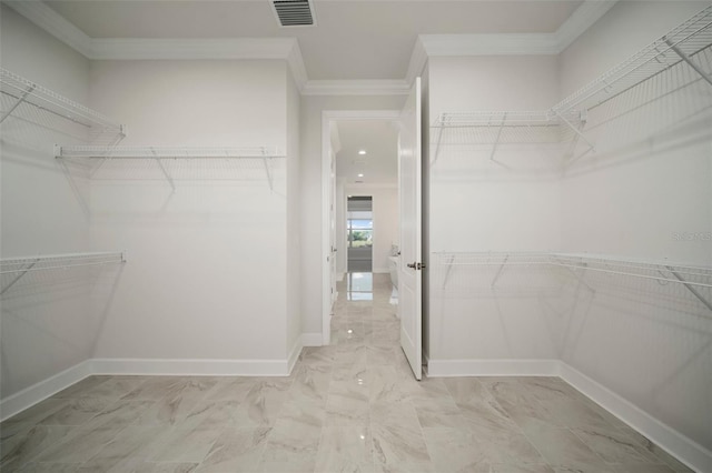 5325 San Remo Cir, Wimauma, FL 33598 - spacious closet featuring visible vents and marble finish floor