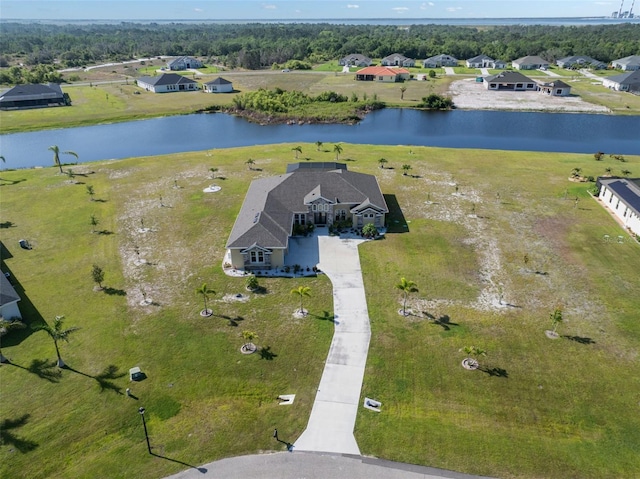 5325 San Remo Cir, Wimauma, FL 33598 - bird's eye view with a water view and a residential view