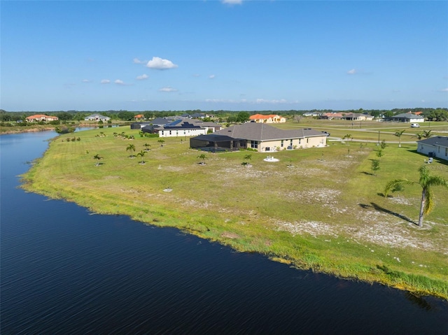 5325 San Remo Cir, Wimauma, FL 33598 - drone / aerial view featuring a water view