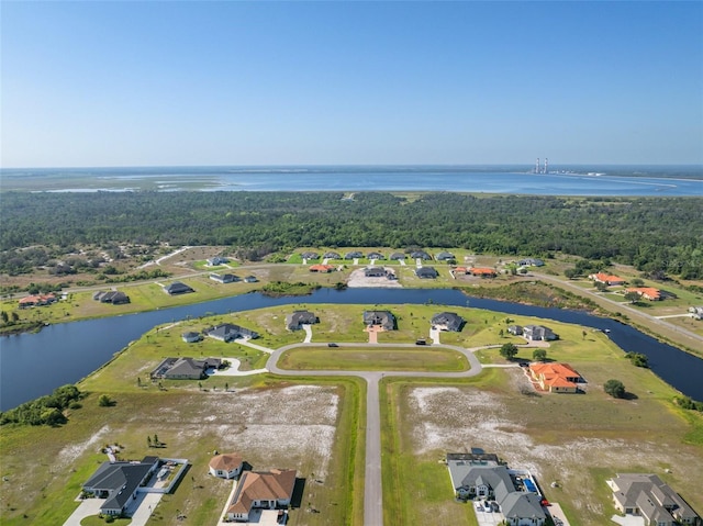 5325 San Remo Cir, Wimauma, FL 33598 - aerial view featuring a residential view and a water view