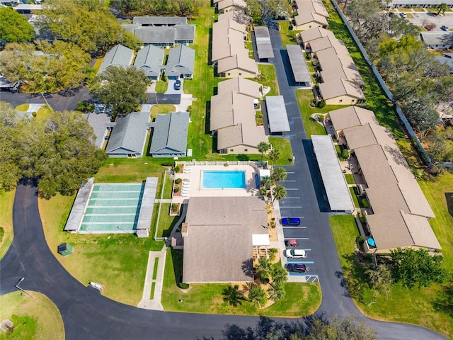 6745 Basswood Cir, Zephyrhills, FL 33542 - drone / aerial view featuring a residential view