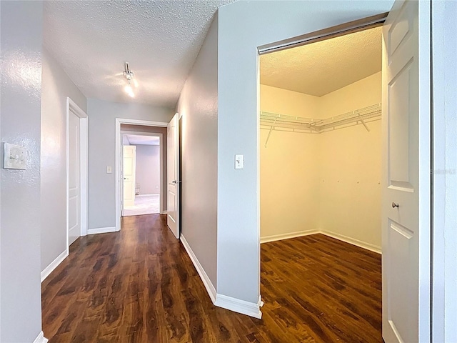 810 Island Walk Dr Unit 810, Tampa, FL 33602 - corridor with baseboards, wood finished floors, and a textured ceiling