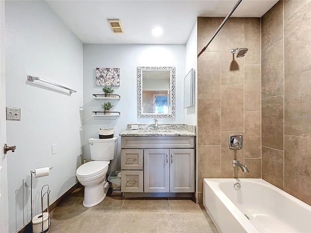 810 Island Walk Dr Unit 810, Tampa, FL 33602 - full bathroom featuring toilet, vanity, visible vents, and shower / bathing tub combination