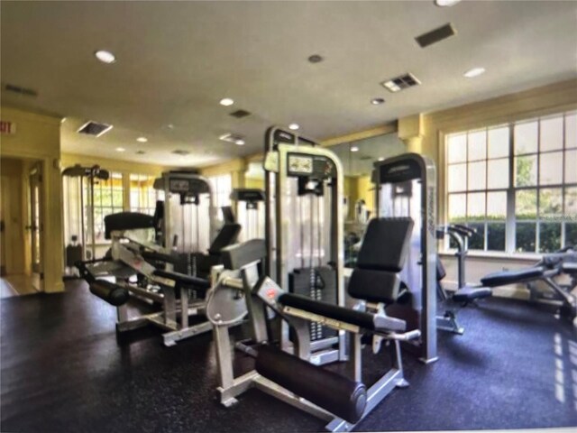 810 Island Walk Dr Unit 810, Tampa, FL 33602 - gym with recessed lighting and visible vents