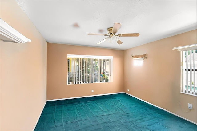 8704 Tarrington Pl, Tampa, FL 33635 - empty room featuring carpet floors, ceiling fan, and baseboards
