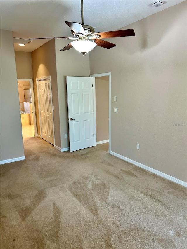 1201 Ventana Dr, Sun City Center, FL 33573 - carpeted spare room featuring ceiling fan and baseboards