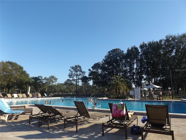 776 Lakewood Dr, Palm Harbor, FL 34684 - community pool with a patio area and fence