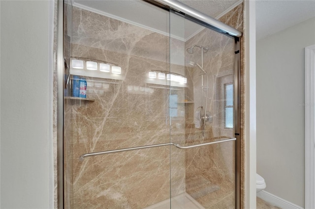 907 Golf Island Dr, Apollo Beach, FL 33572 - full bathroom featuring toilet and a stall shower