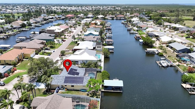 907 Golf Island Dr, Apollo Beach, FL 33572 - aerial perspective of suburban area featuring a large body of water